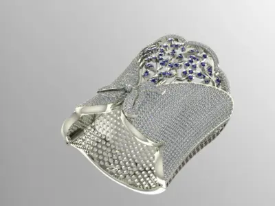 Diamond bangle 3D print model
