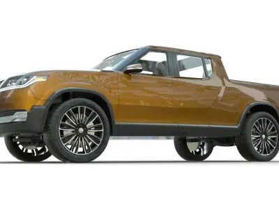 Generic Pickup v21 Low-poly 3D model