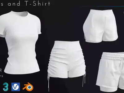 20 Piece Women Sportswear Clothing Pack 3D model