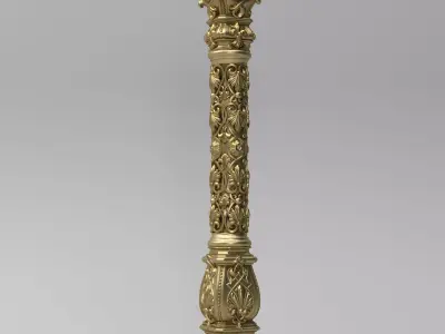 Carved Column 3D model shop