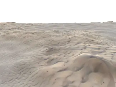 White Sand Dunes Northern Africa Free 3D model