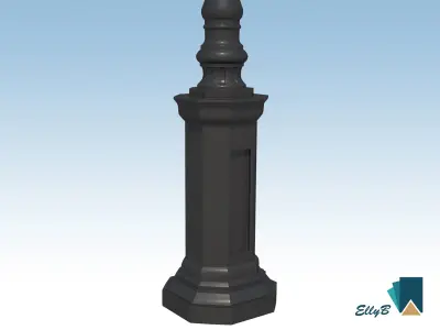 Old School Street Lamp 3D model