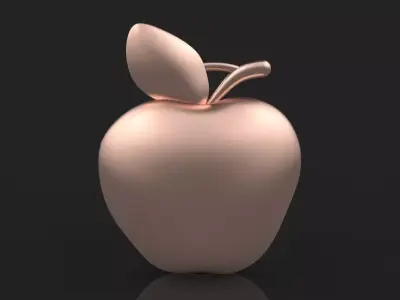 3d printing Apple Necklace Pendant model 2  3dmodel STL and 3dm 3D print model