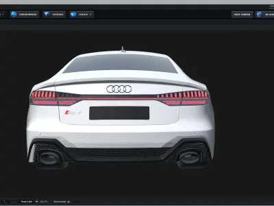 E3D - 2020 Audi RS7 Sportback  3D model