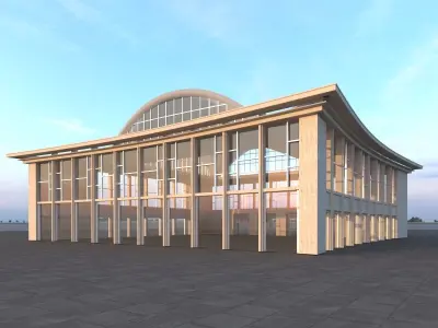 Constanta Railway Station Romania 3D model