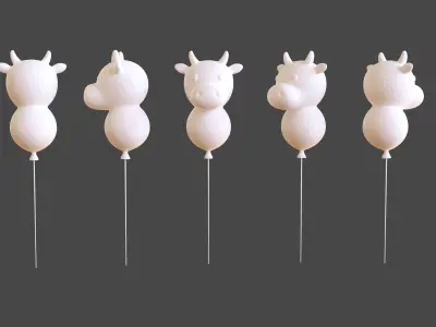 Birthday Balloons  - Colorful Party Decoration Prop 01 Low-poly 3D model