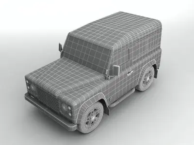  2007 Landrover Defender SUV 3D model
