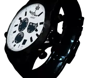 Realistic Montblanc TimeWalker Watch Low-poly 3D model