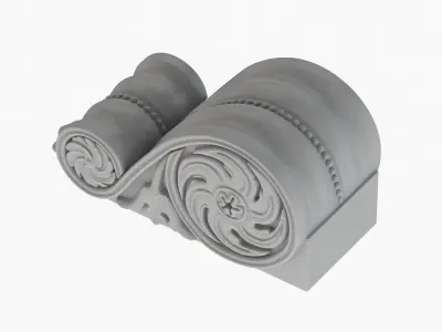 Scroll Corbel 21 3D model