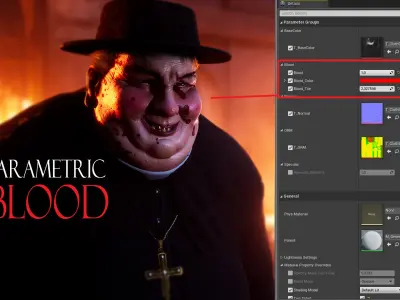 Punisher Priest - Rigged and Animated Low-poly 3D model
