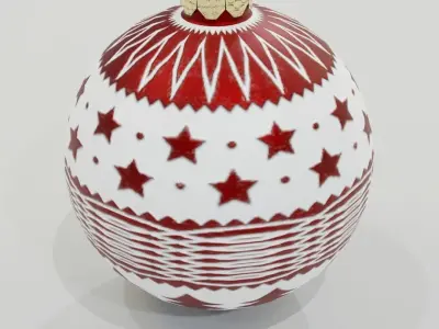 Christmas Baubles - 3D Low-poly 3D model