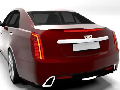 CADILLAC CTS Low-poly 3D model