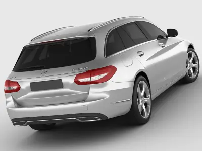 Mercedes C Class estate 2014 avantgarde 3D model