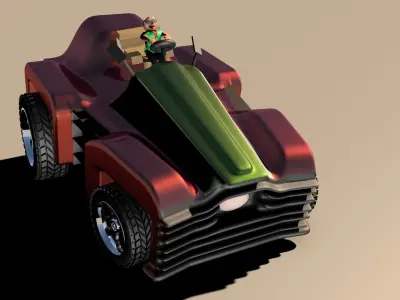 Car For Video Games  Eight Low-poly 3D model