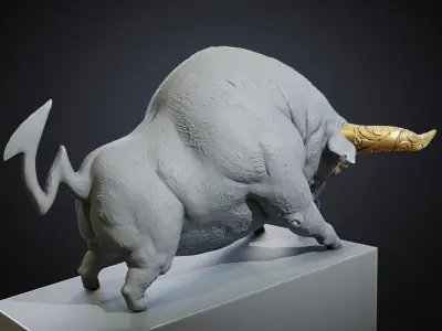 Bullfighting sculpture decoration 3D printing model 3D print model