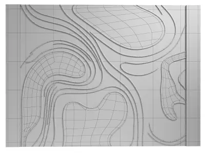 Decorativ panel wave 14 3D model