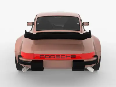 Porsche 911 930 turbo  Low-poly 3D model