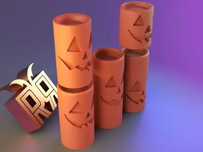 Halloween candle molds 3D print model