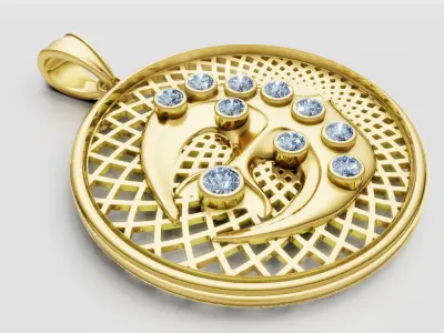 3D Pendant GOLD   3D print model