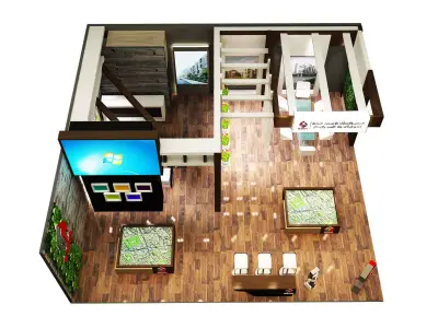 Booth Exhibition Stand a282  3D model
