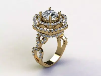 R247 thialand ring jewelry cad file 3D model