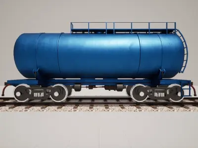 Animated game-ready TankcarV4 Low-poly 3D model