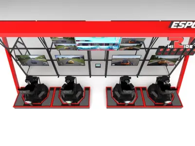 Brogent MiRide Racing Arcade Simulator 3D model