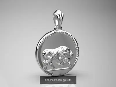 Zodiac Collection Birth Month STL 3D Pendants 3D Model Pack