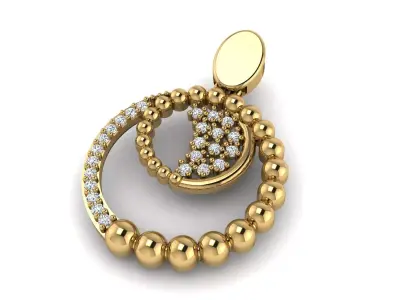 Single pendant or necklace 3D print model