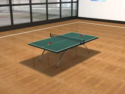 Table tennis hall 3D model