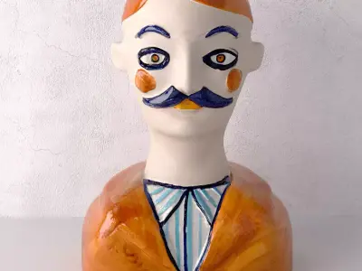 Gabriel Painted Head Vase 3D model