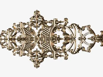 Carved decor ornament for cnc 24 3D model