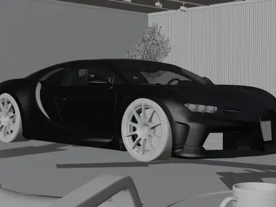 Bugatti chiron 3D model V1