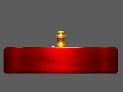 Roulette Set wooden medallion Low-poly 3D model