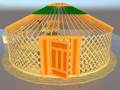 Mongolian traditional GER  3D model