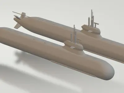 A-26 BLEKINGE CLASS SUBMARINE - VLS VARIANTS SCALE MODEL 3D print model