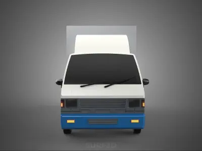 MAIL POST POSTAL SERVIC DELIVERY BOX CUBE TRUCK VAN CAR VEHICLE 3D model