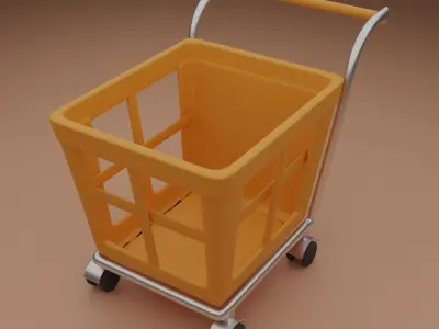 3d cart Free low-poly 3D model