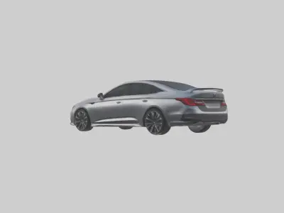Hightech Performance Sedan model Low-poly 3D model