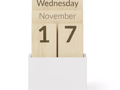 Wooden Calendar 3D model