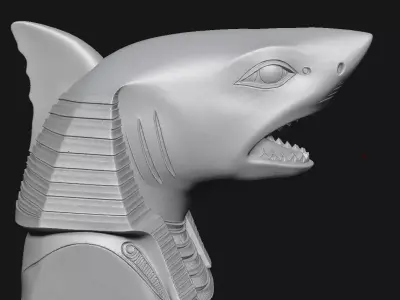 shark 3D print model