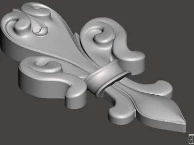 Lis flower - Fleur de lis  3D print model