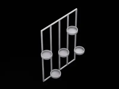 Geometrical Furniture Design Low-poly 3D model 2
