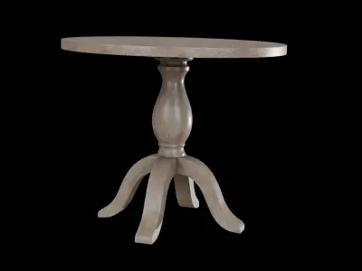 Round Jozy Table acacia wood Low-poly 3D model