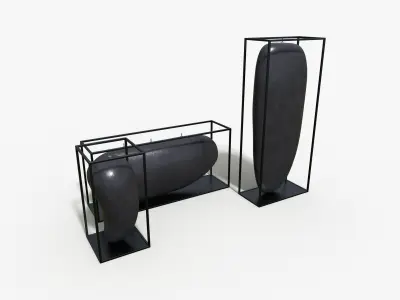 Overscale Candles Set Low-poly 3D model