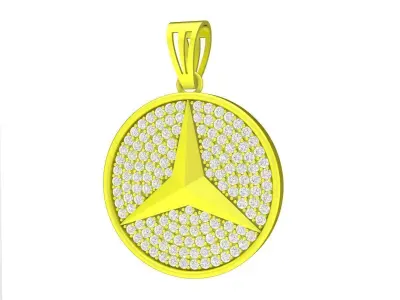 A7600 Car Logo Diamond Men Pendant 3D print model