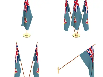 Fiji Flag Pack 3D model