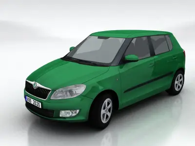 Skoda Fabia Low-poly 3D model