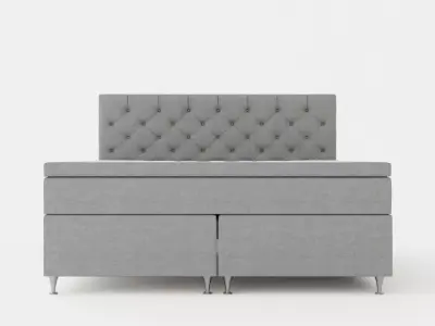 Joluma Complete Bed Package Continental Bed 180x200 Lightgr Low-poly 3D model