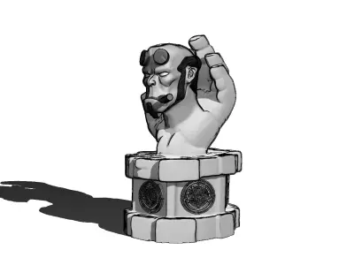 Hellboy Right Hand of Doom 3D print model